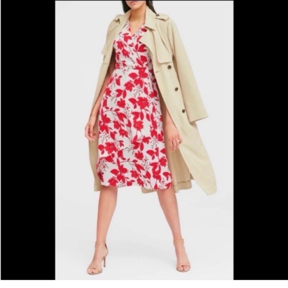 BANANA REPUBLIC White Floral Midi Dress - Picture 3 of 9